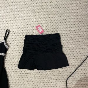 Edikted black mini skirt low waisted xs with tags